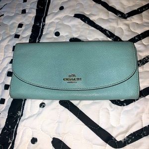 Teal Coach Wallet